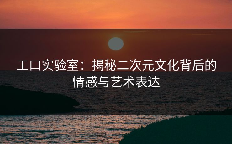 工口实验室：揭秘二次元文化背后的情感与艺术表达
